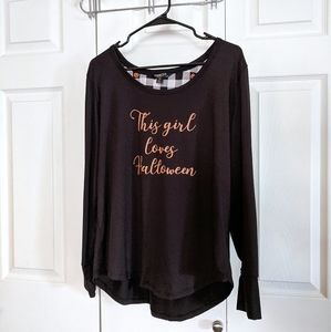 This Girl Loves Halloween Long Sleeve 1X Shirt